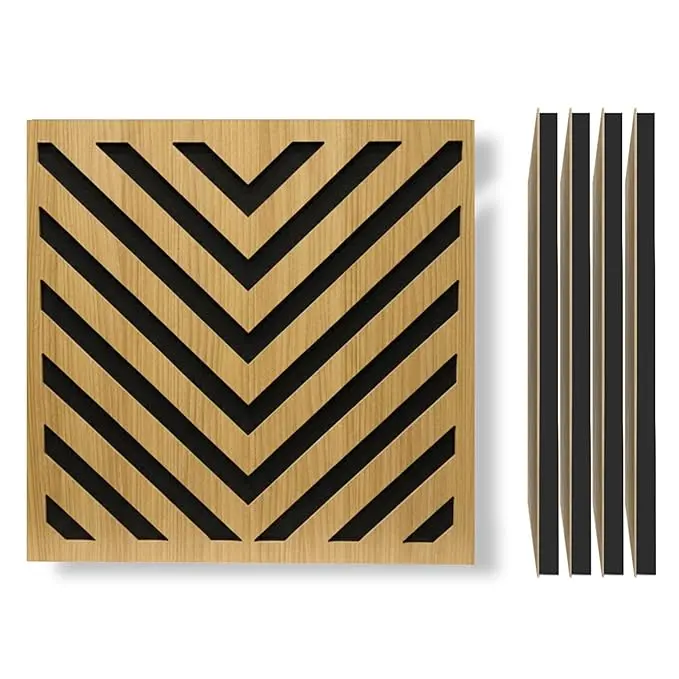 TAS® Acoustics | Wooden Abfuser Panels | 24″ x 24″ x 0.5″ (SET OF 4) NRC = 0.70